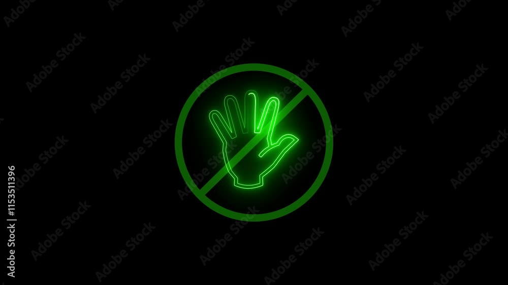 glowing neon super Hand Gesture Icon animation in green color on black background.
glowing neon super Hand Gesture Icon animation in green color on black background.