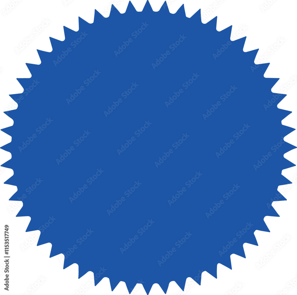 Vivid Blue Starburst Badge for Recognition