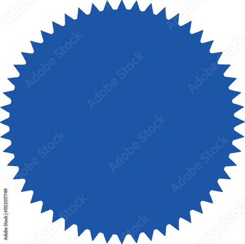 Vivid Blue Starburst Badge for Recognition