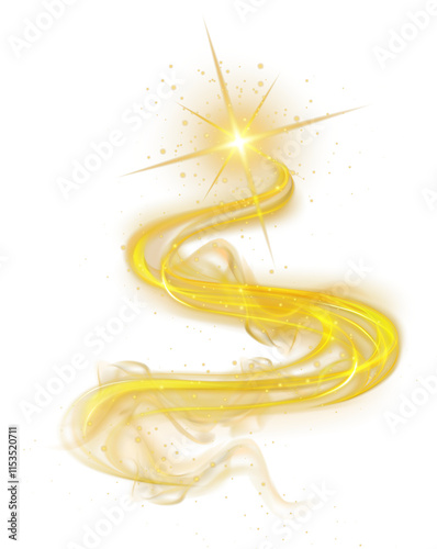 Gold Glowing Shooting Star