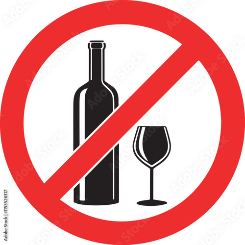 Prohibition Sign for Alcohol: No Drinking Allowed