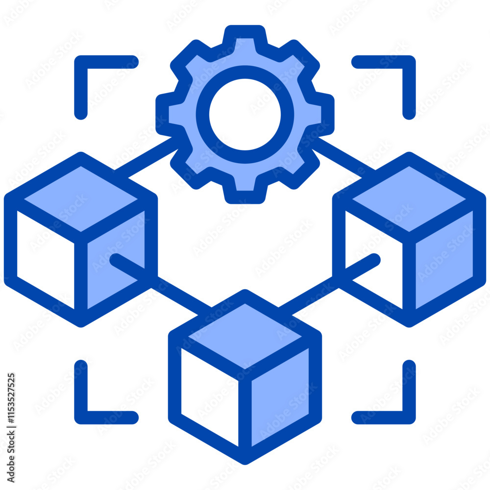 Fototapeta premium Blockchain Icon