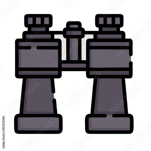 binoculars on white background