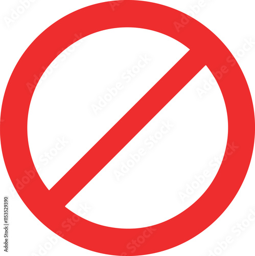 Prohibiting Access: Red Circle With Diagonal Slash