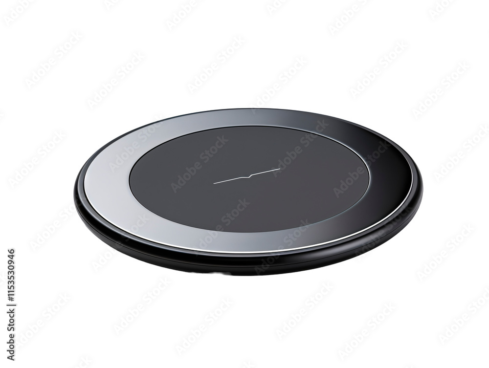 a black and silver circular object a black and silver circular object