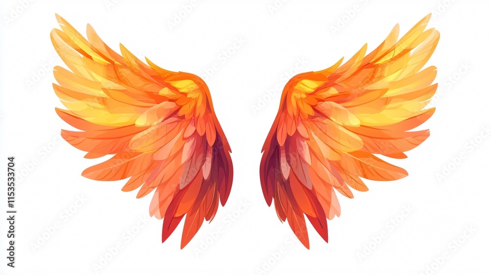Fototapeta premium Heavenly Angel Wings Pattern with Hawk Feathers for Creative Projects