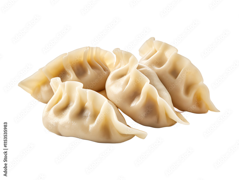 a group of dumplings on a white background a group of dumplings on a white background