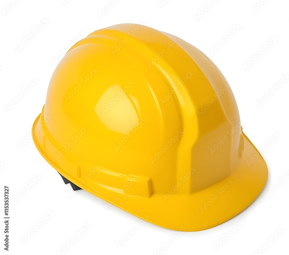 Fototapeta premium A yellow hard hat or construction helmet