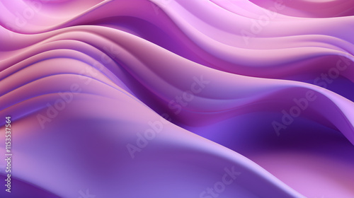 Abstract Gradient Waves in Pink and Purple Tones 

