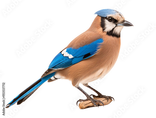 a bird standing on a piece of wood photo