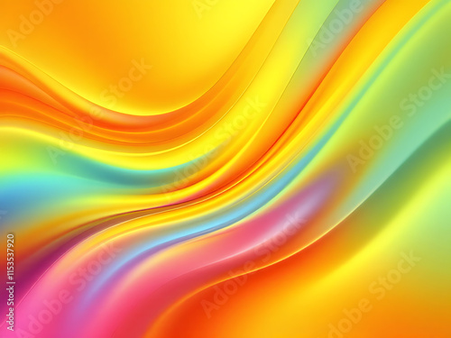 Vibrant abstract waves in bold colors  dynamic flow  and luminous gradients.