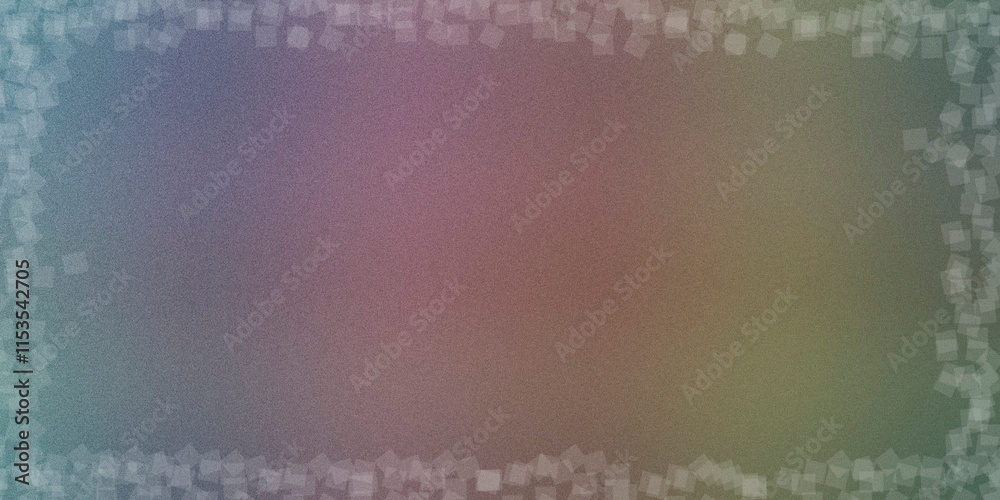 Fototapeta premium Multicolor metallic noise background with abstract transparent border