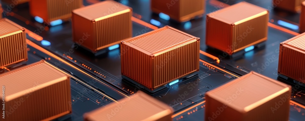 A close-up view of copper electronic components on a circuit board, showcasing the intricate details and textures of modern technology. A close-up view of copper electronic components on a circuit board, showcasing the intricate details and textures of modern technology.