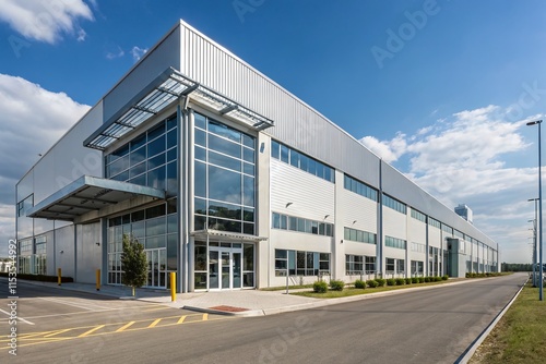 Wallpaper Mural Modern Industrial Architecture: Sleek Factory & Warehouse Exterior Portrait Torontodigital.ca