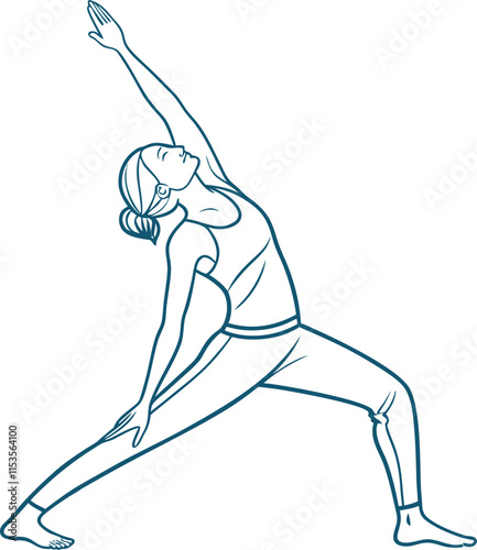 Women Yoga Poses - Wellness and Fitness Vector Illustration