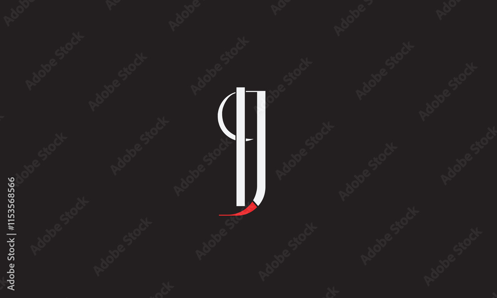 IJ, JI, I, J Abstract Letters Logo Monogram IJ, JI, I, J Abstract Letters Logo Monogram