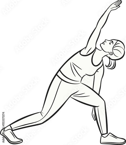 Women Yoga - Fitness and Wellness Vector Illustration