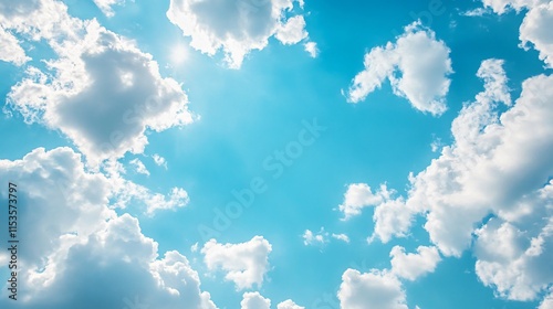 Bright Sky Background with Cloudy - Beautiful and Simplistic Cloudscape