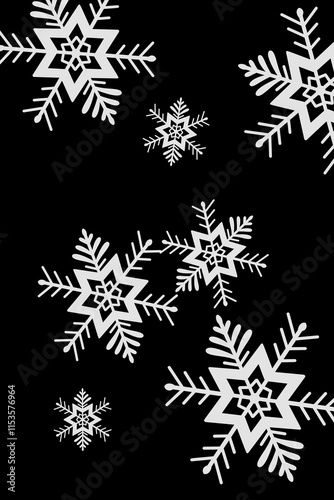 set of snowflakes