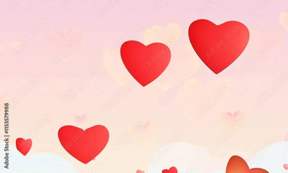 Floating Red Hearts on Pastel Background
Floating Red Hearts on Pastel Background