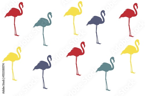 set of flamingo