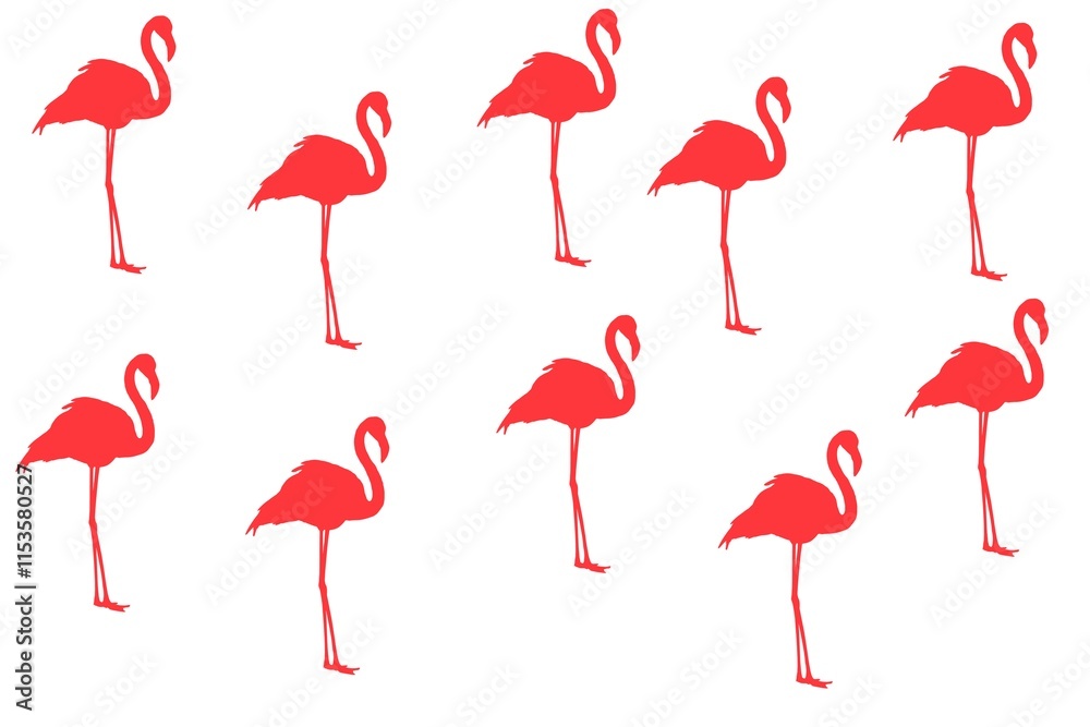 Obraz premium set of flamingo