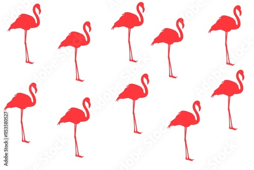 set of flamingo