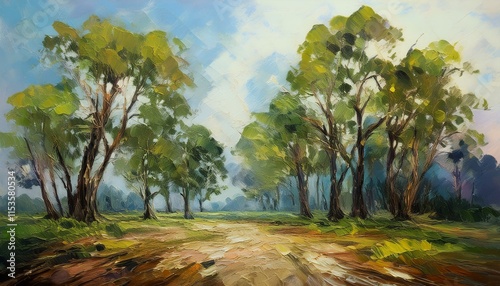 trees oil painting creative historical past