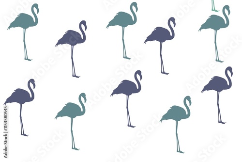 set of flamingo