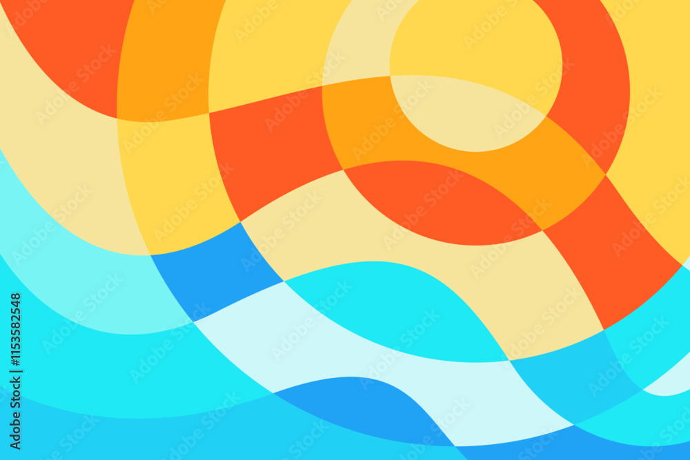 Obraz premium colorful abstract pattern background. template summer concept. vector illustration