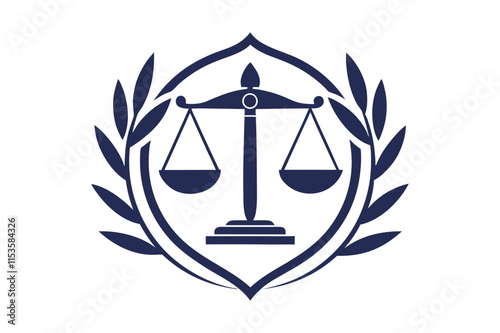 law firm simple clean logo vector art illustration