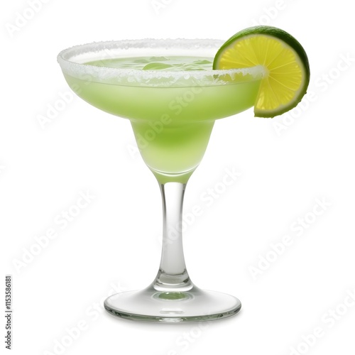 Wallpaper Mural A green margarita cocktail in a glass with a lime wedge garnish Torontodigital.ca