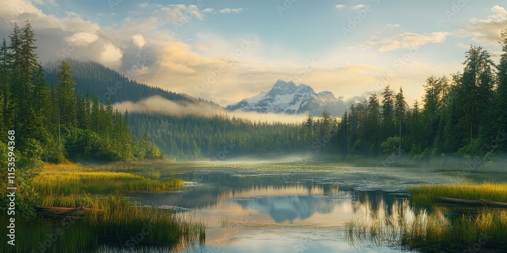 Obraz premium Stunning landscapes showcase the beauty of the Pacific Northwest, featuring diverse landscapes that capture the essence of nature s wonders in various landscapes across this enchanting region.