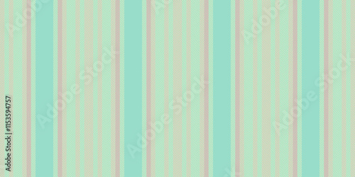 Back background lines pattern, creation textile texture stripe. Delicate vertical fabric seamless vector in teal and light colors.