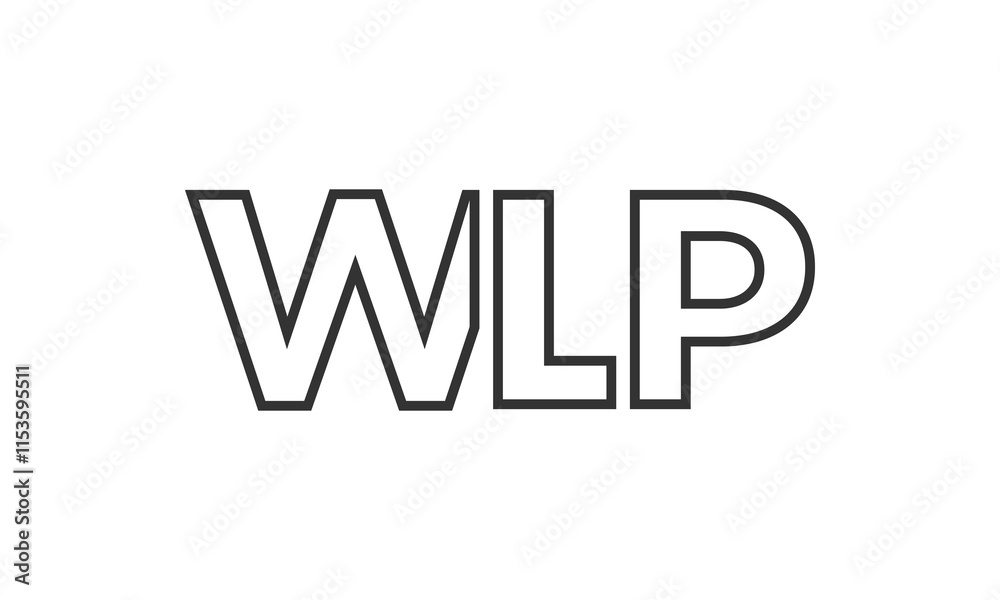 WLP logo design template with strong and modern bold text. Initial based vector logotype featuring simple and minimal typography. Trendy company identity. WLP logo design template with strong and modern bold text. Initial based vector logotype featuring simple and minimal typography. Trendy company identity.