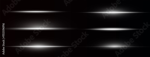 White line light effect. Golden glowing neon lines.The golden glow of dust and glare. Flash of light. gold dust bokeh. Gold confetti shimmers on a dark background.	