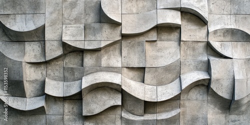 Abstract background featuring a unique pattern of cement wall, showcasing the intricate textures and designs found in cement wall patterns. Explore the creative possibilities of cement wall patterns. photo