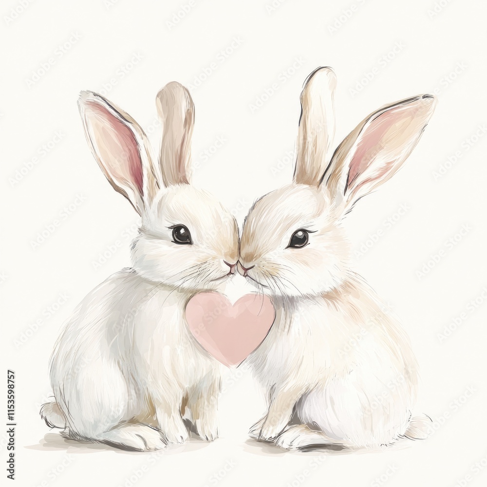 Obraz premium Rabbits together