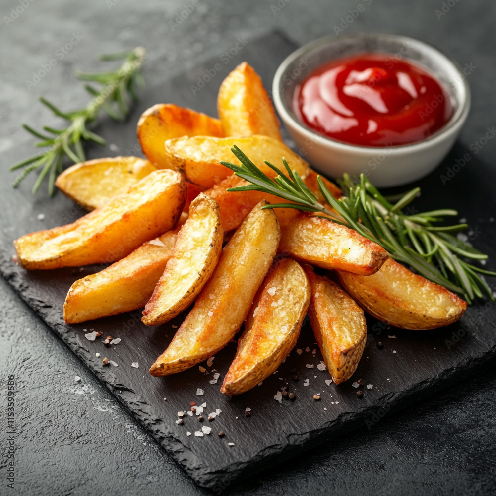 A delectable combo of golden-brown chicken wings and freshly fried French fries in a charming basket A delectable combo of golden-brown chicken wings and freshly fried French fries in a charming basket