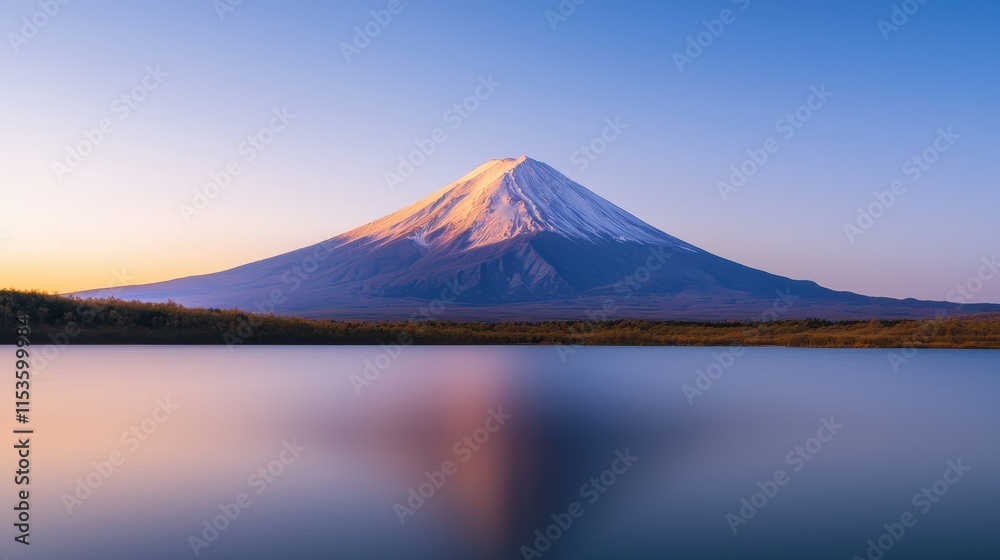 Majestic Mount Fuji Surrounded by Serene Landscapes Majestic Mount Fuji Surrounded by Serene Landscapes