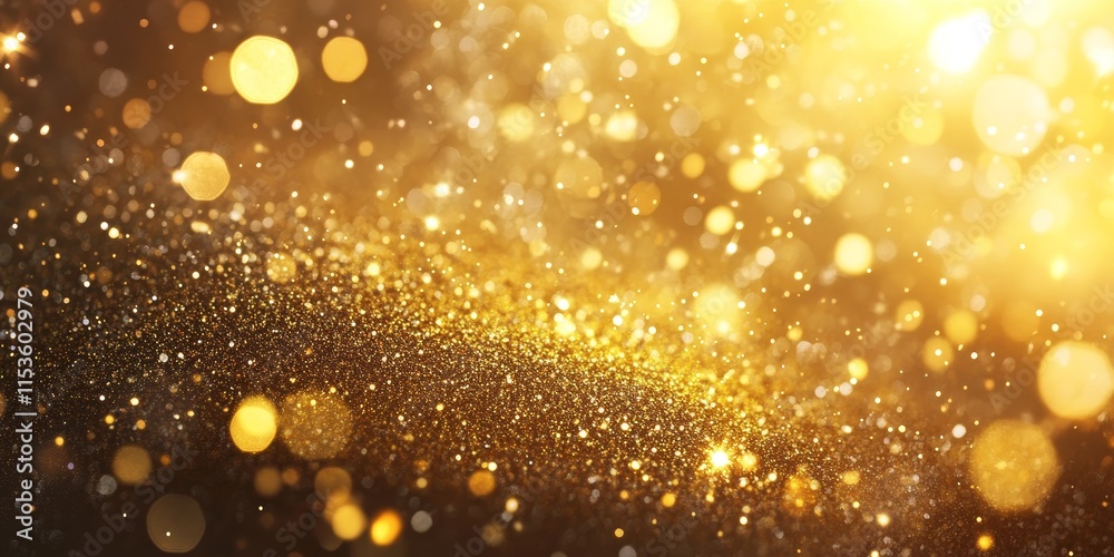 Radiant and shimmering golden particles create a stunning design background, adding a touch of elegance and brilliance to any visual space with their glittering effect. Radiant and shimmering golden particles create a stunning design background, adding a touch of elegance and brilliance to any visual space with their glittering effect.
