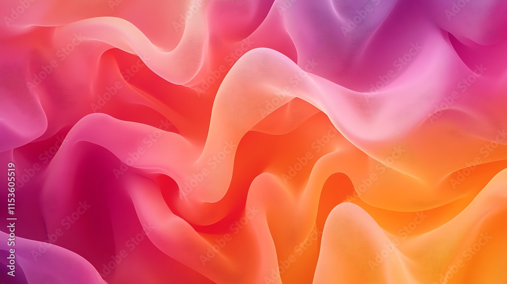 Obraz premium Close-up Photo: Dreamy Gradient Fabric Drapes Elegantly. AI Generated