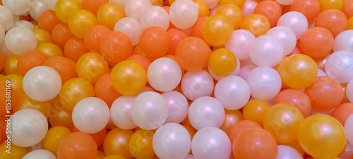 Plastic sport ball toy in playground for background design elements
