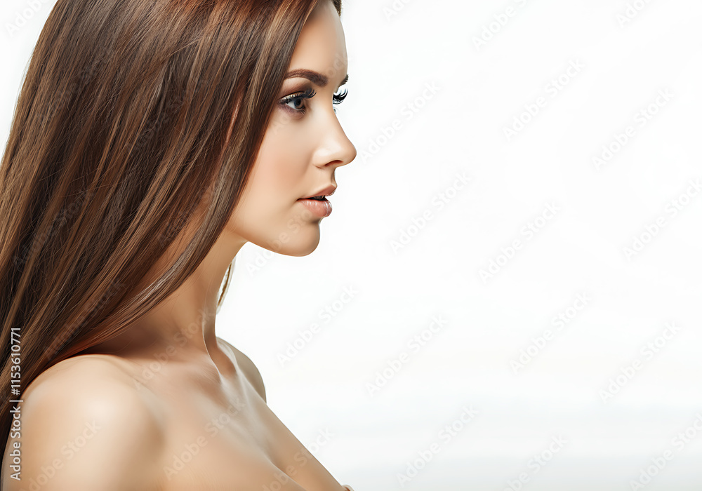 Fototapeta premium 여성 모델 뷰티 화보 화장품 여자 메이크업 얼굴 모델