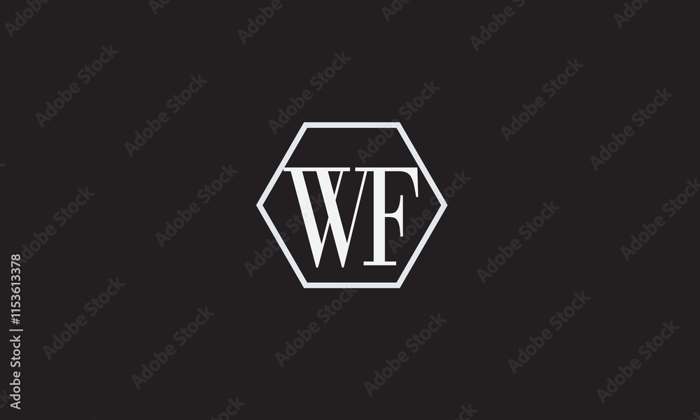 WF, FW, W, F Abstract Letters Logo Monogram WF, FW, W, F Abstract Letters Logo Monogram