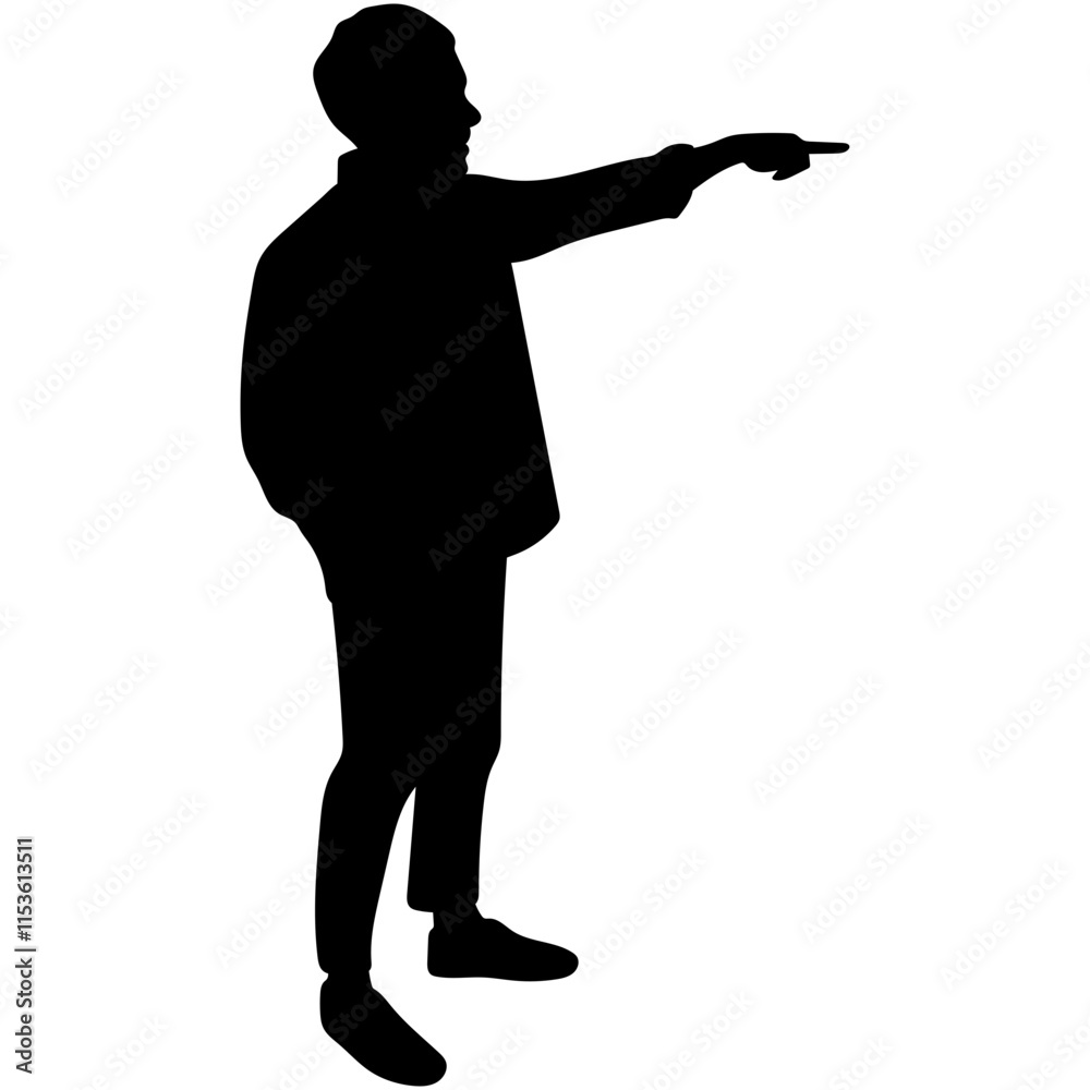 People Pointing Silhouette People Pointing Silhouette