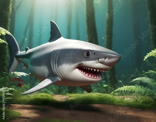 shark in the sea water nature concept photo