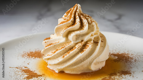 A photo of a dondurma ice cream in white background. photo