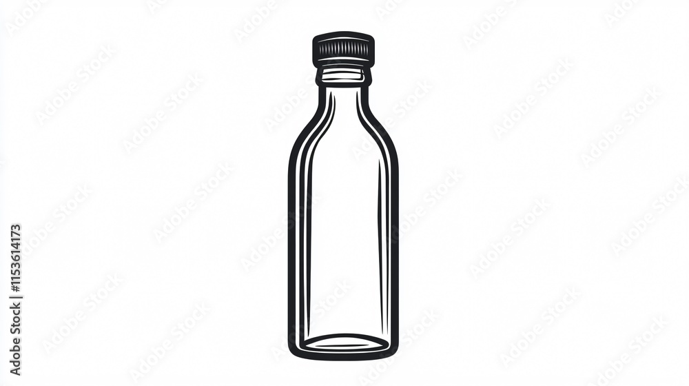 Glass Bottle Outline Icon Vector Isolated - Professional Use Only Glass Bottle Outline Icon Vector Isolated - Professional Use Only