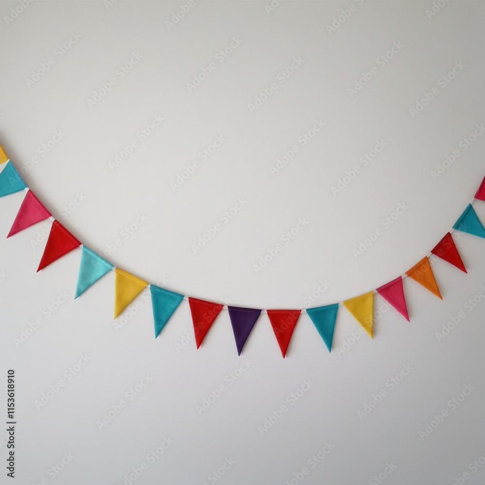 Fototapeta premium Multicolor Triangular Bunting Party Decoration